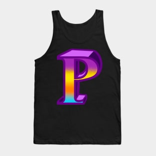 Top 10 best personalised gifts 2022  - Letter P ,personalised,personalized with pattern useful for initials, societies and names Tank Top